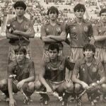 Alineaci&oacute;n de Espa&ntilde;a en el partido contra Bulgaria del Mundial juvenil de la URSS