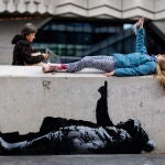 New artwork in central London in the style of Banksy