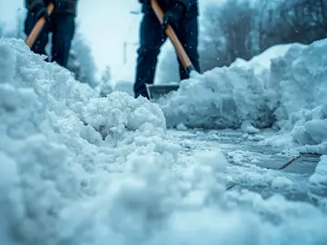 Imagen de archivo de una nevada Imagen de archivo de una nevada