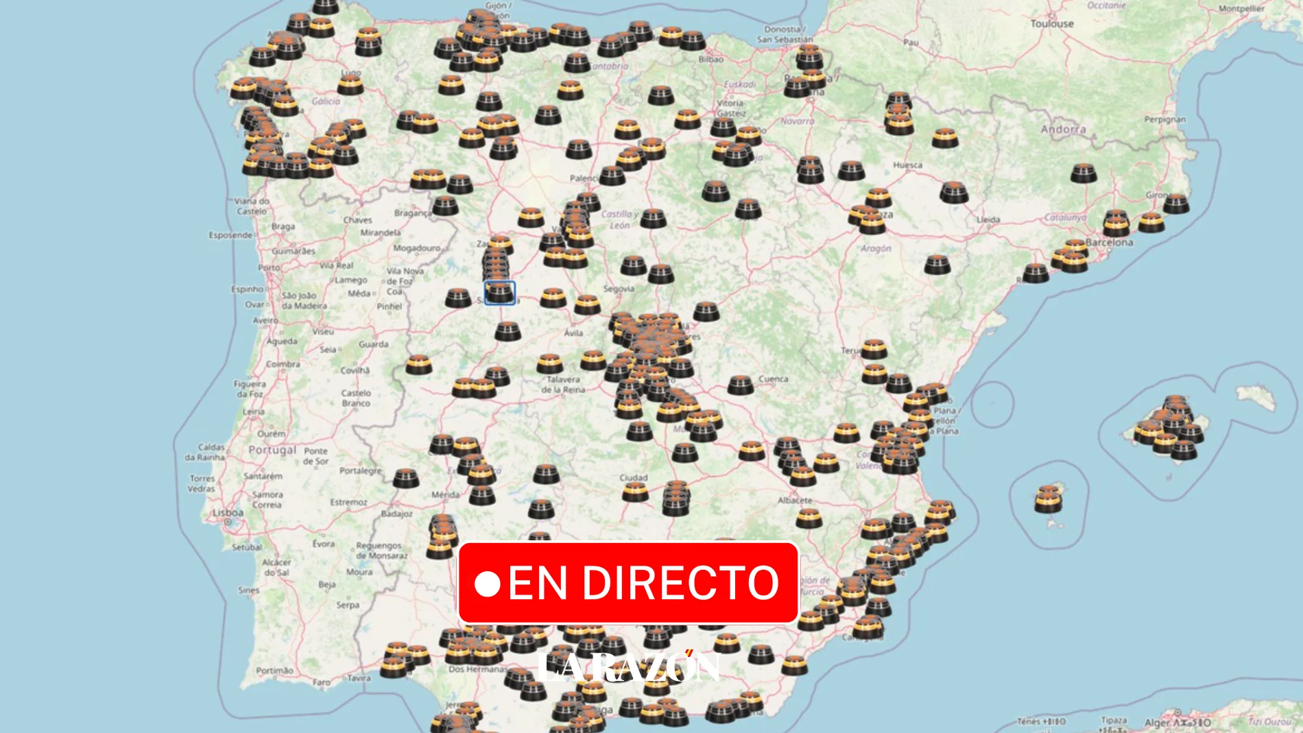 Mapa de balizas V16, en directo hoy: última hora de los accidentes en las carreteras españolas