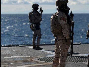 Un momento de los ejercicios