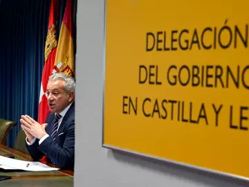El delegado del Gobierno, Nicanor Sen, durante la rueda de prensa El delegado del Gobierno, Nicanor Sen, durante la rueda de prensa