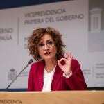 La vicepresidenta primera del Gobierno, Mar&iacute;a Jes&uacute;s Montero