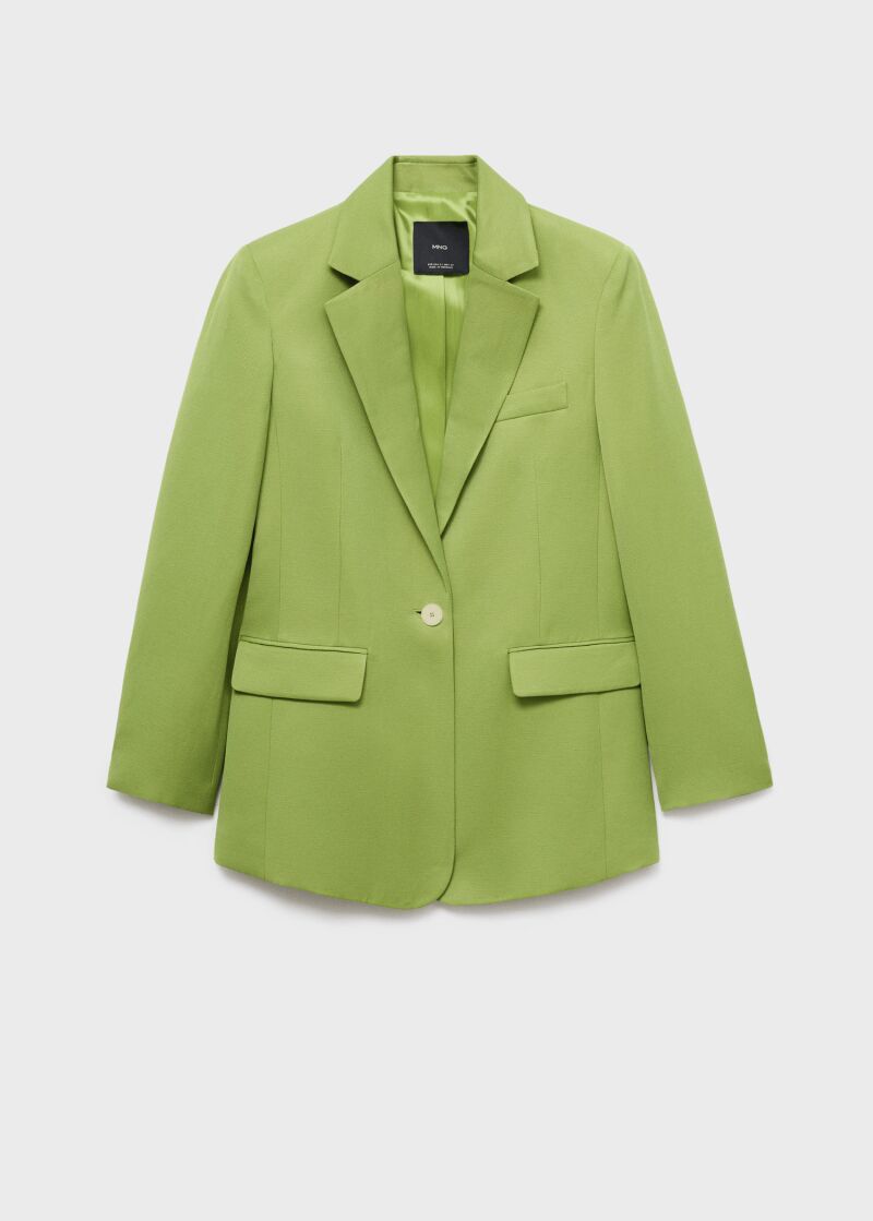 Blazer traje mezcla lino.