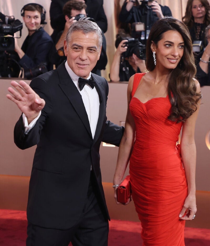 George y Amal Clooney en la entrega de los Globos de Oro 2026