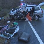 Imagen del estado en el que qued&oacute; el turismo implicado. 