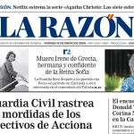 Portada de LA RAZÓN de este viernes 16 de enero de 2026 Portada de LA RAZÓN de este viernes 16 de enero de 2026