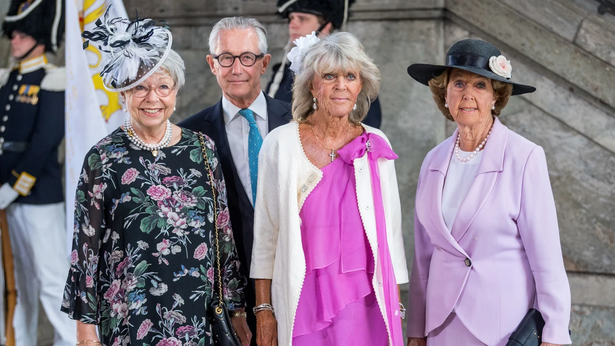 Las princesas Cristina, Brígida y Désirée, hermanas del rey Carlos Gustavo, en el 40 cumpleaños de Victoria de Suecia