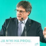 Puigdemont comparece ante los medios de comunicaci&oacute;n en Perpi&ntilde;&aacute;n (Francia)