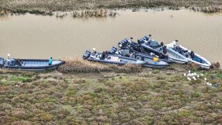 Varias narcolanchas en el Guadalquivir a la altura de Trebujena