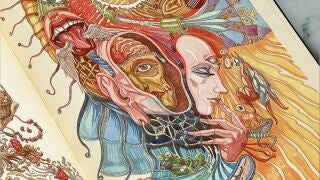 Dibujo de Lev Kaplan para ilustrar el capítulo de las setas