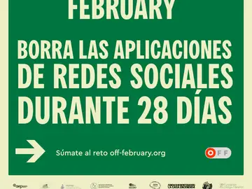 Cartel OFF February- Desconexión de la redes sociales Cartel OFF February- Desconexión de la redes sociales