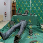 Hallan troceada la estatua de Seve Ballesteros de Pedre&ntilde;a y detienen a un joven