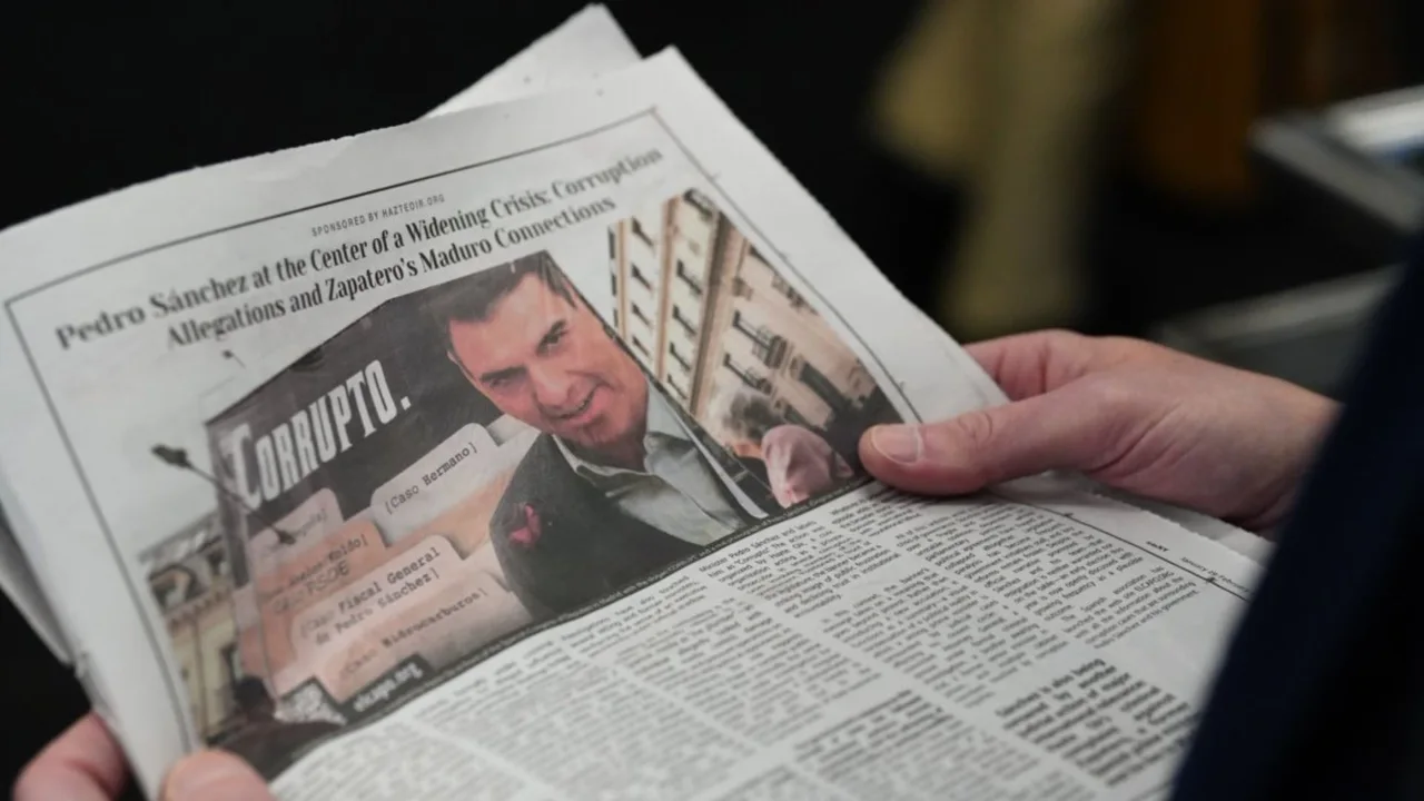 Hazte Oír publica en un periódico de Nueva York los casos de corrupción que "acorralan" a Pedro Sánchez