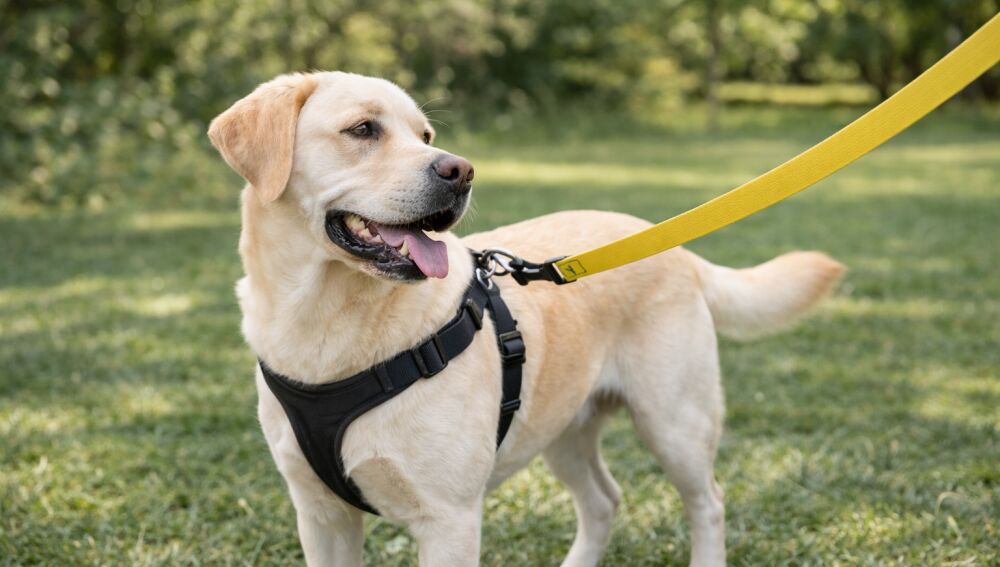 Algunos perros llevan una cinta amarilla en la correa: no es un adorno, es una señal que hay que obedecer estrictamente