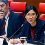 La consellera de Interior, N&uacute;ria Parlon, y el director de la polic&iacute;a catalana, Josep Llu&iacute;s Trapero, comparecen en el Parlament