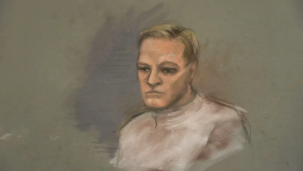 Ilustración de Marius Borg durante el juicio