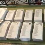 Papeletas para las recientes elecciones en Arag&oacute;n