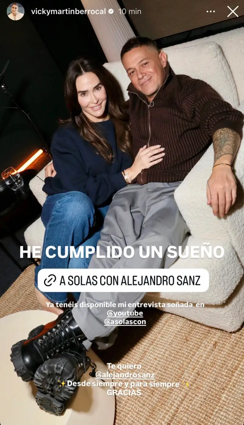 Vicky junto a Alejandro. 