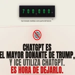 Aspecto del sitio web del movimiento que invita al boicot a ChatGPT