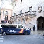 Imagen de archivo de un furg&oacute;n de la Polic&iacute;a Nacional llega a la Audiencia Provincial de Baleares