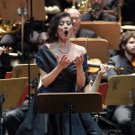 LA SOPRANO LISETTE OROPESA EN EL ESTRENO, ANOCHE, DE &ldquo;I MASNADIERI&rdquo;, DE VERDI, EN EL TEATRO REAL
