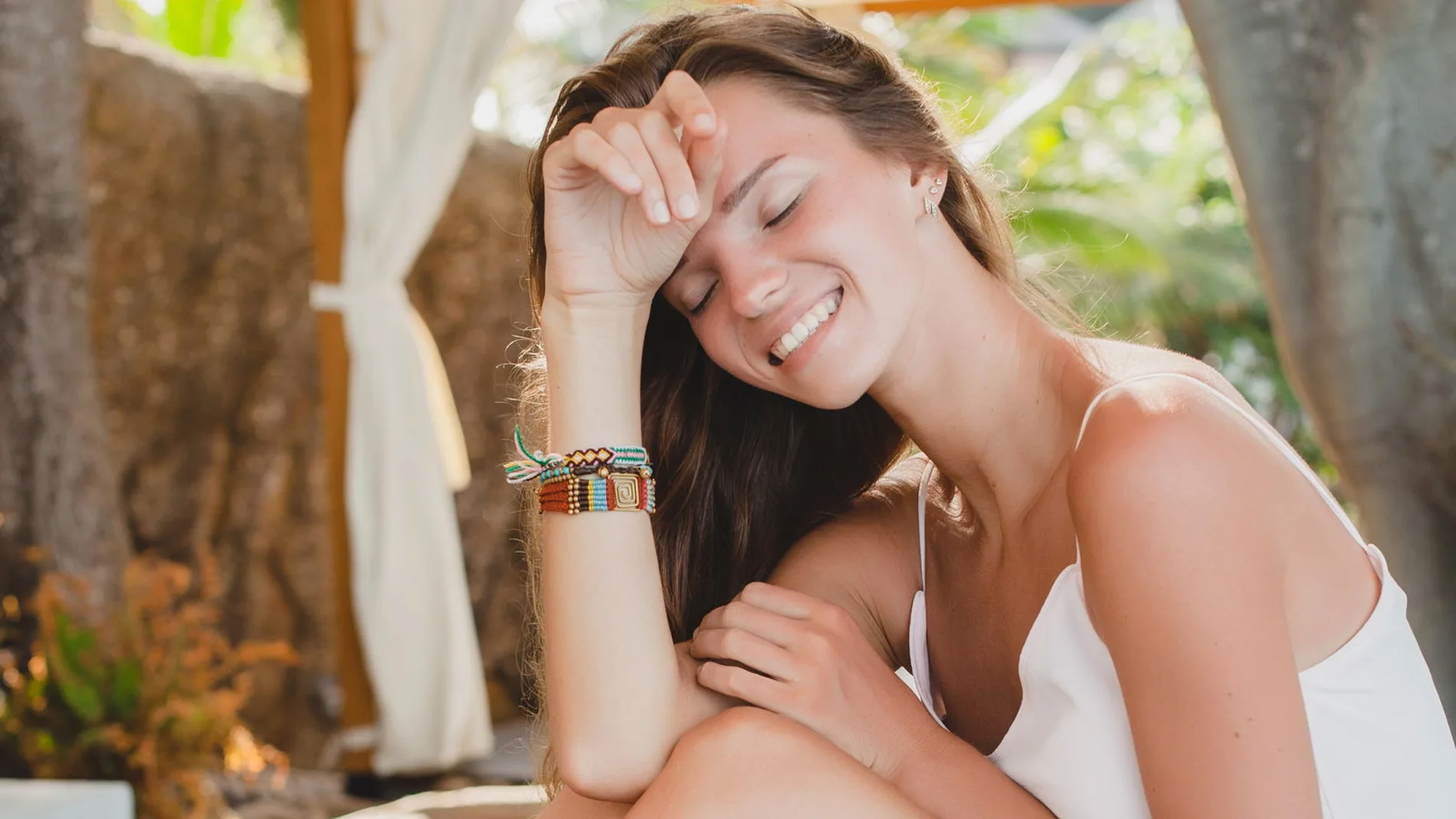 dia caluroso de verano mujer calor