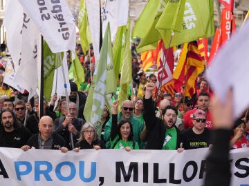 Huelga de docentes en Catalunya