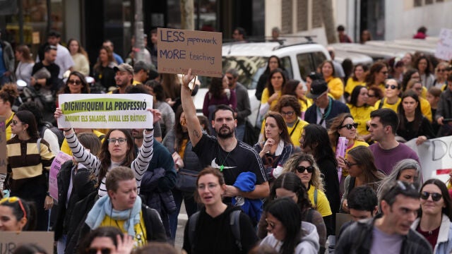 Huelga de docentes en Catalunya