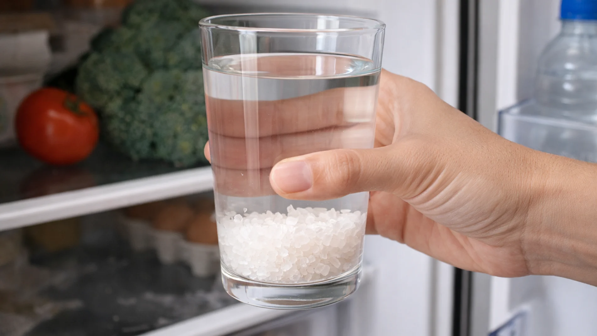 Poner un vaso de agua con sal gruesa en la nevera: ¿para qué sirve y por qué se recomienda?