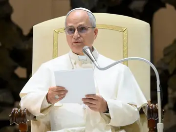 AUdiencia General del Papa CIUDD DEL VATICANO, 11/02/2026.- El papa León XIV durante la Audiencia General, este miércoles en Ciudad del Vatino. EFE/ Dicasterio para la Comunicación del Vaticano/Simone Risoluti/SOLO USO EDITORIAL/SOLO DISPONIBLE PARA ILUSTRAR LA NOTICIA QUE ACOMPAÑA (CRÉDITO OBLIGATORIO)