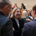 La presidenta de la Junta de Extremadura en funciones, Mar&iacute;a Guardiola, ayer