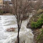 Crecida del r&iacute;o J&uacute;car en Cuenca a consecuencia del episodio de lluviar registrado a causa del temporal Leonardo.