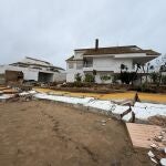 Destrozos ocasionados por la borrasca Leonardo en El Portil. Destrozos ocasionados por la borrasca Leonardo en El Portil.