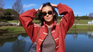 Victoria Federica con la chaqueta viral de Adidas. Victoria Federica con la chaqueta viral de Adidas.