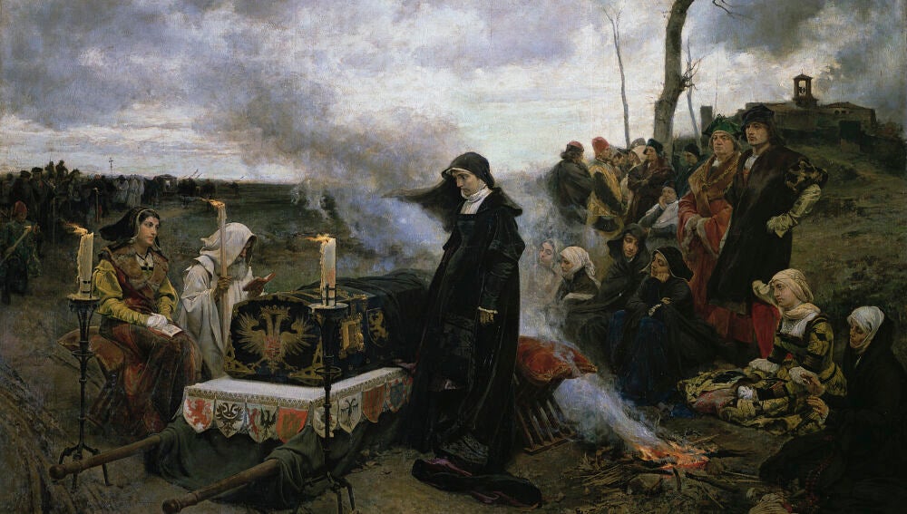 "Doña Juana la loca velando el cadáver de Felipe El Hermoso"