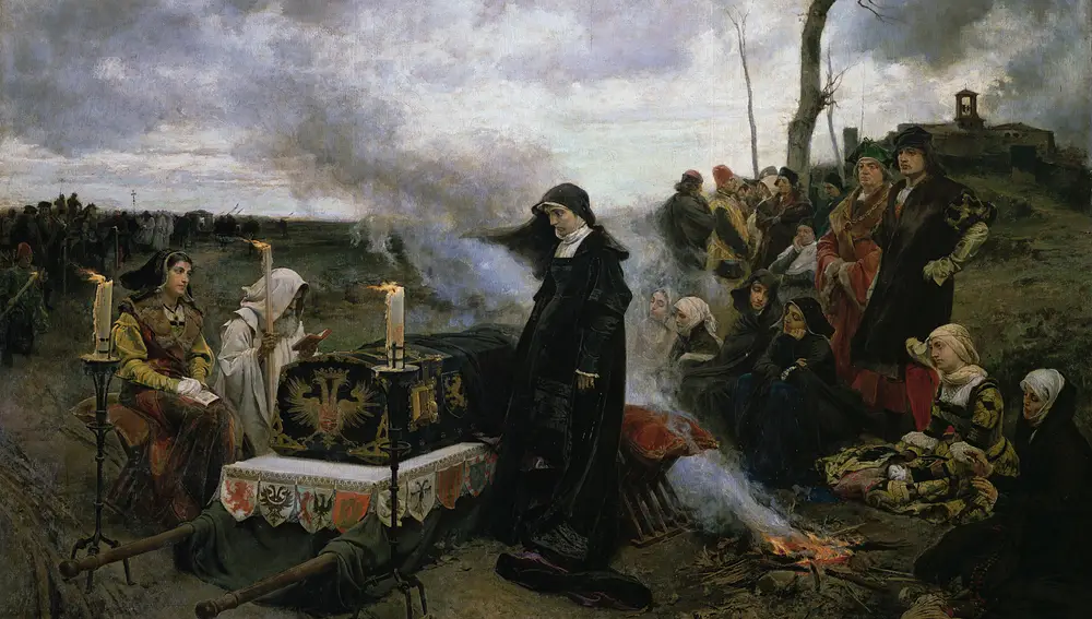 "Doña Juana la loca velando el cadáver de Felipe El Hermoso"