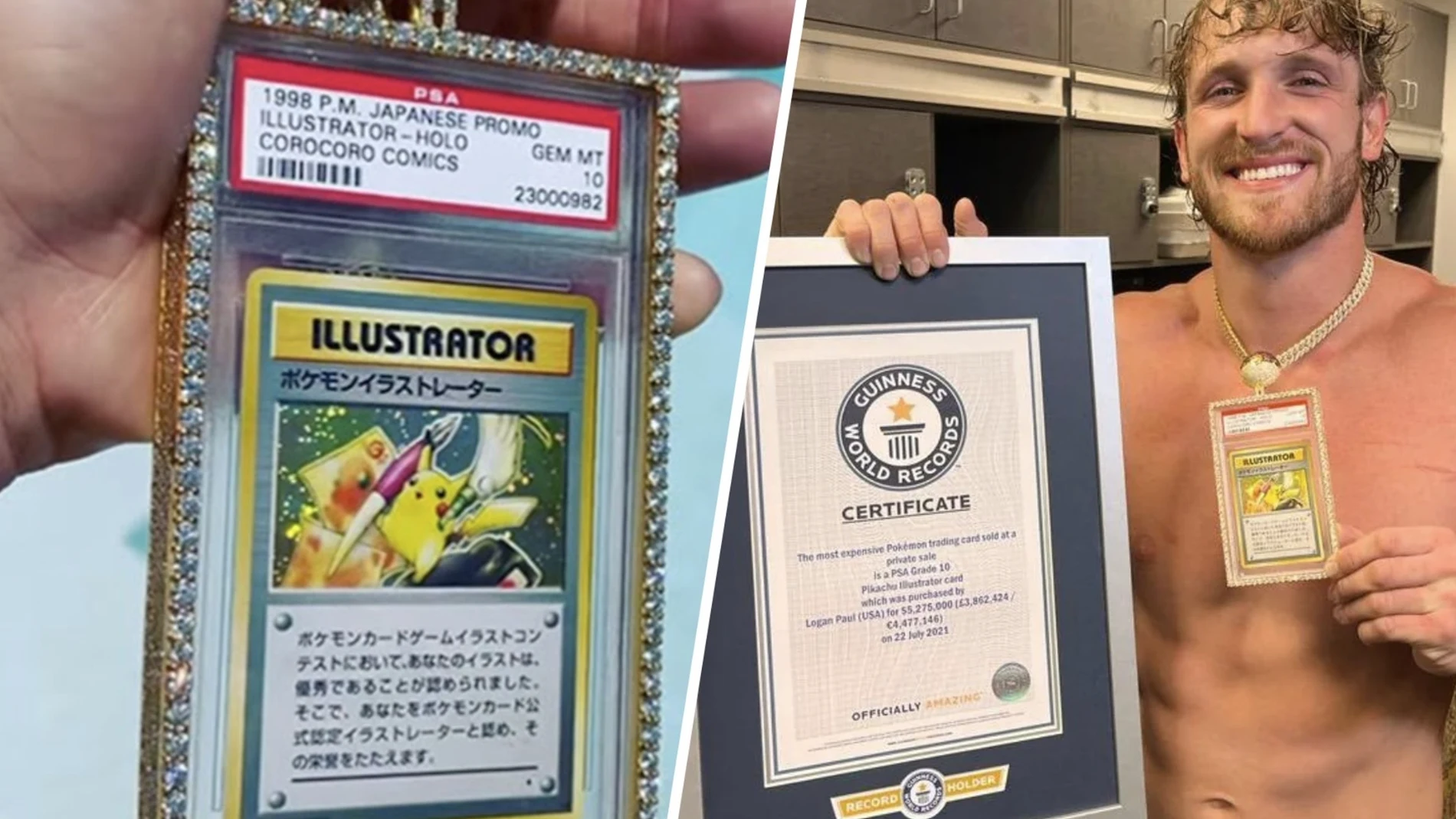 La carta que vale una fortuna: Logan Paul vende su Pikachu Illustrator por 16,49 millones de dólares