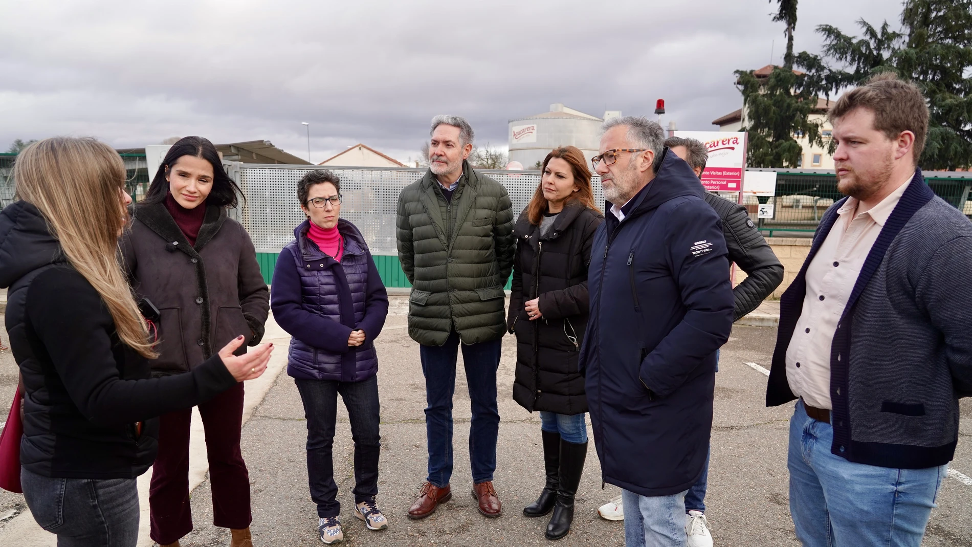 Pollán y Borrás durante su visita a La Bañeza