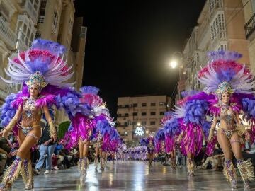 Desfile de Carnaval en Cartagena REMITIDA / HANDOUT por AYUNTAMIENTO DE CARTAGENA Fotograf&iacute;a remitida a medios de comunicaci&oacute;n exclusivamente para ilustrar la noticia a la que hace referencia la imagen, y citando la procedencia de la imagen en la firma 16/02/2026
