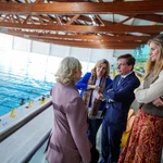 Almeida, junto a Paloma García Romero, Inma Sanz y Sonia Cea