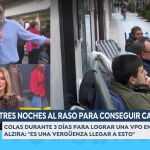 Los padres y abuelos de los jovenes de Espa&ntilde;a acampan durante d&iacute;as para conseguir una vivienda asequible: el s&iacute;ntoma m&aacute;s visible de la crisis inmobiliaria