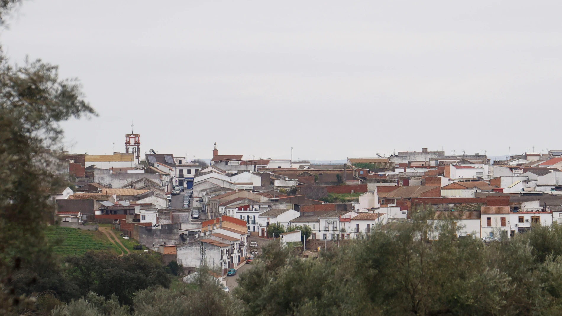 ADAMUZ (CÓRDOBA) 18/02/2026.- Panoramica del pueblo de Adamuz .Cuando se cumple un mes del trágico accidente ferroviario en Adamuz (Córdoba) que causó la muerte de 46 personas, esta pequeña localidad olivarera de poco más de 4.000 habitantes trata de recuperar la normalidad pero siendo conscientes que ya están en las páginas negras de la historia de España y que la pesadilla vivida será casi imposible de olvidar. EFE/Salas