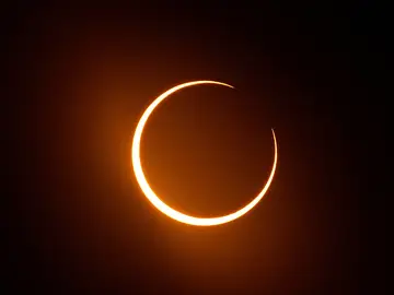 Partial Solar Eclipse FILE - The moon moves in front of the sun during an annular solar eclipse, or ring of fire, seen from San Antonio, on Saturday, Oct. 14, 2023. (AP Photo/Eric Gay, File)