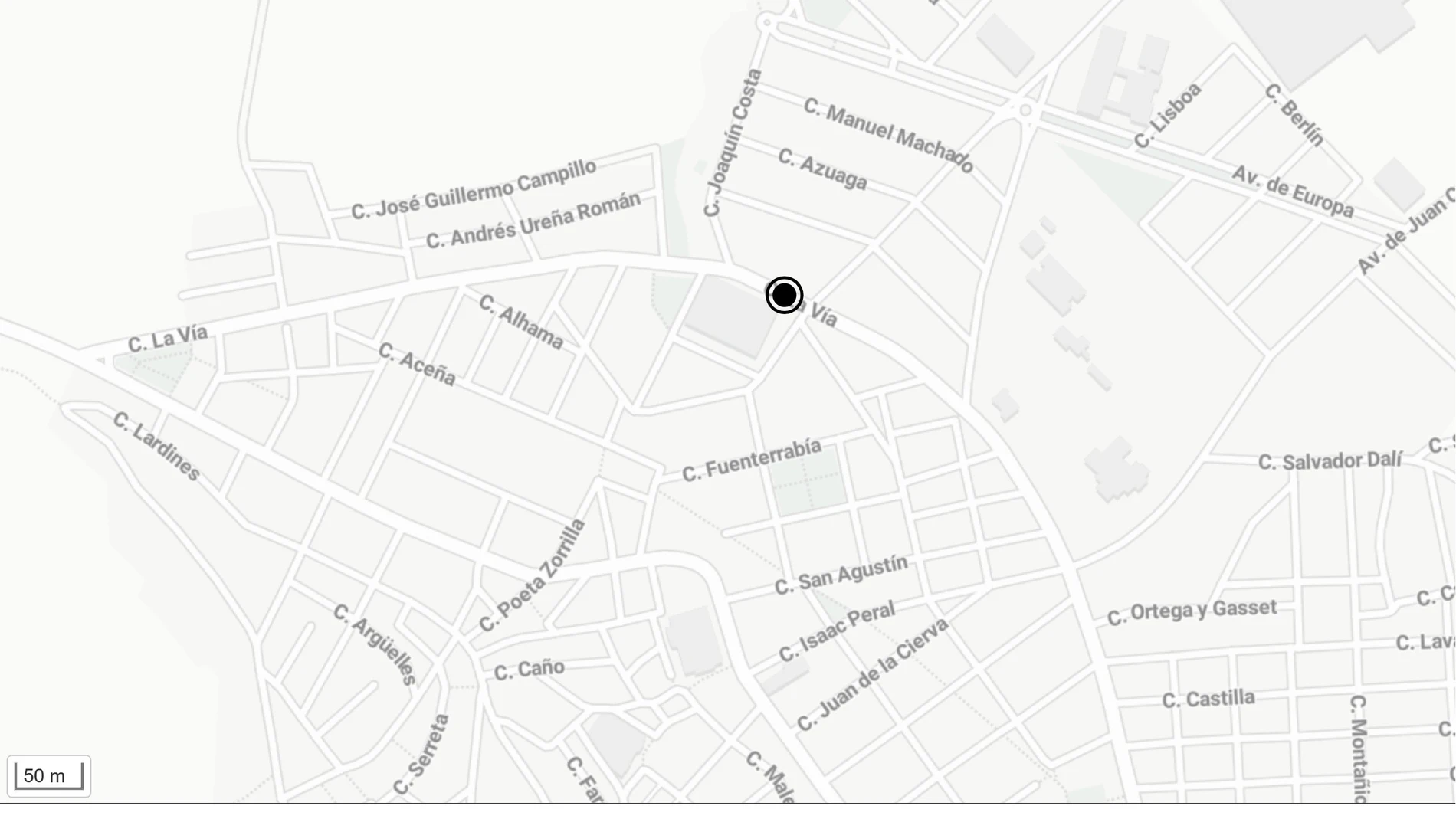 Calle en la que se ha producido el atropello EPDATA 18/02/2026