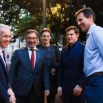 El conseller, en el centro, durante el acto de inicio del Any Bressola