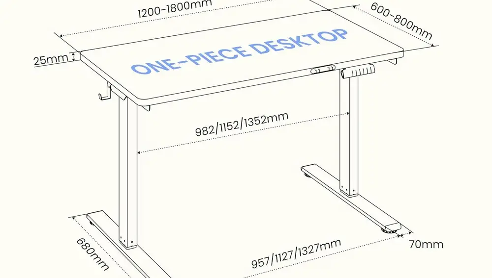 El Flexispot QB2 tiene estas medidas