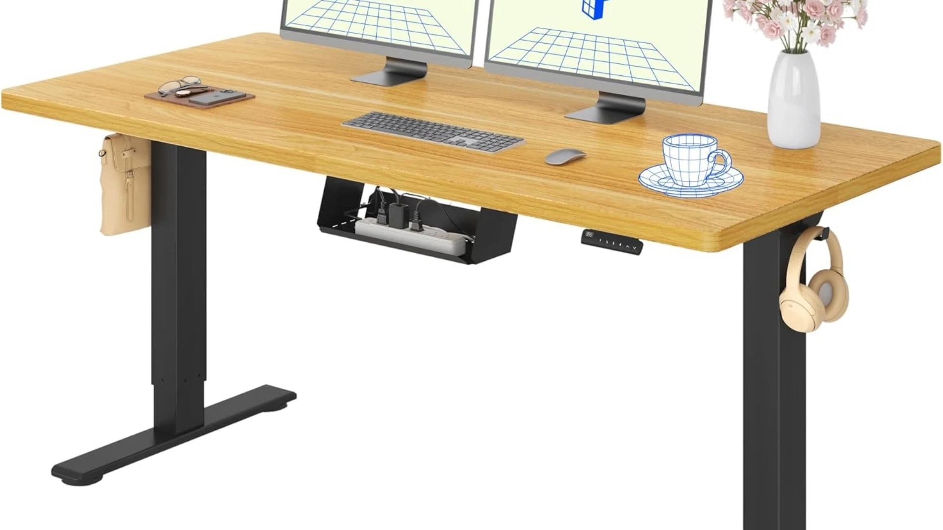 Flexispot QB2 en arce y negro