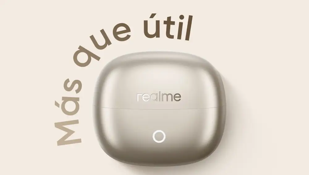Estuche de los realme Buds Clip en color dorado