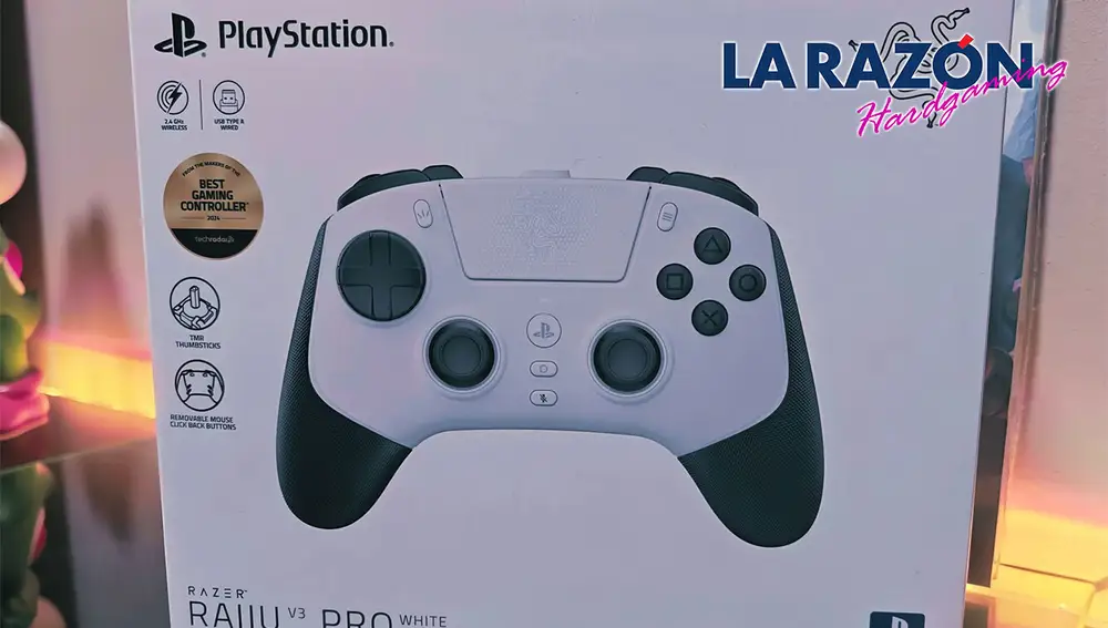 La Razón Hardgaming - Razer Raiju V3 Pro White Edition PS5 y PC - Un mando pro orientado al juego competitivo
